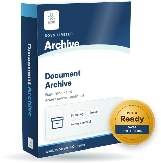 Boss Archive software box